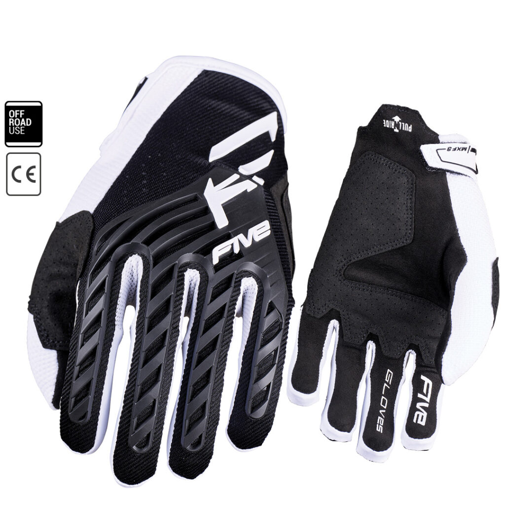 FIVE MXF3 EVO Motocross Gloves Black/White