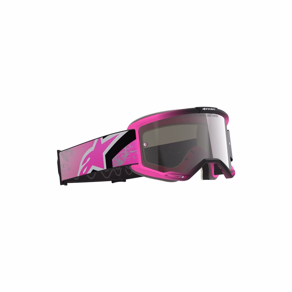 Alpinestars Vision 5 Lahnd Goggle Iron/Pink Fluoro - Mirror Silver Lens