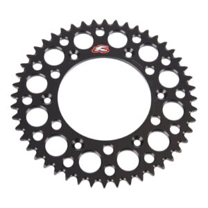 Renthal Sprocket Rear Black 48T Alloy 7075 T6 Grooved - Image 2