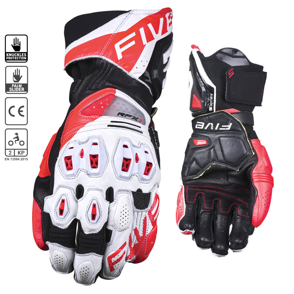 FIVE RFX1 EVO Race Gloves White/Red
