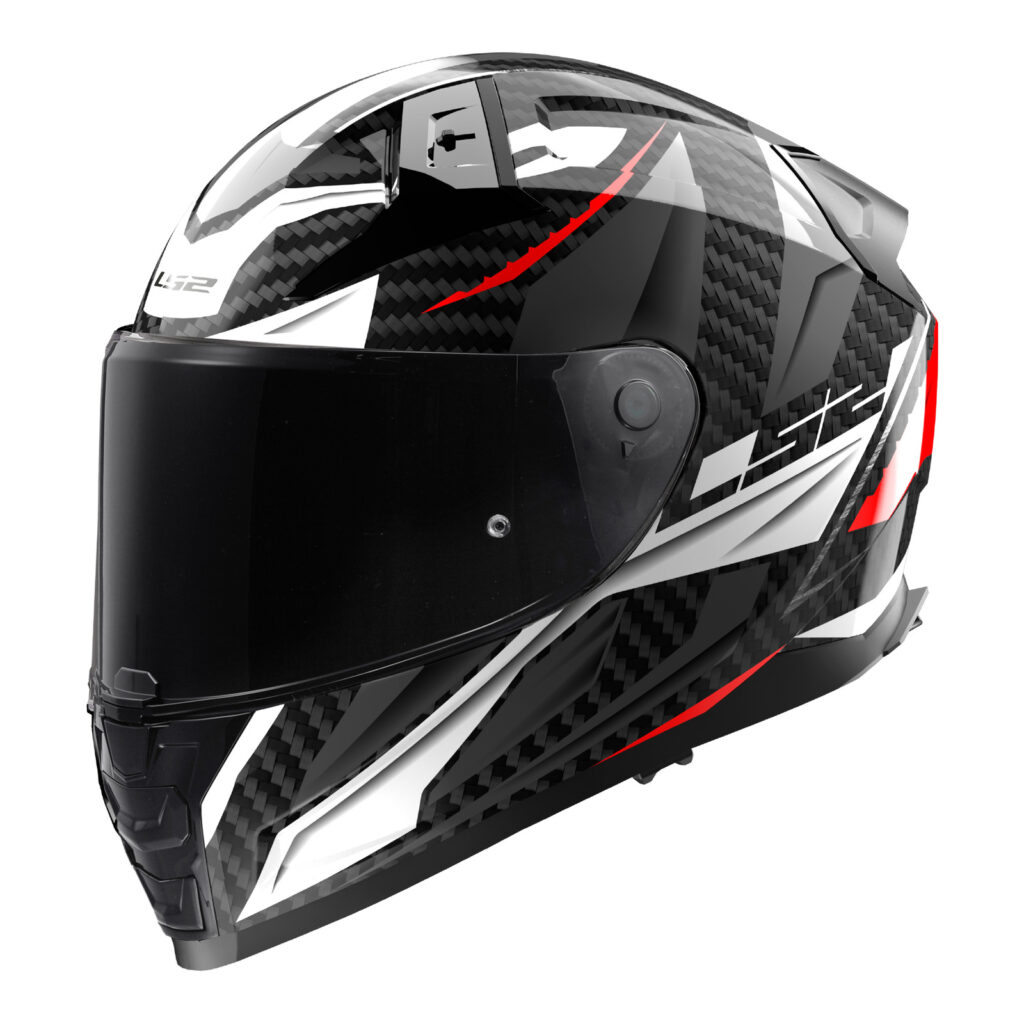 LS2 FF811 Vector II Carbon Savage Road Helmet White/Red/Grey