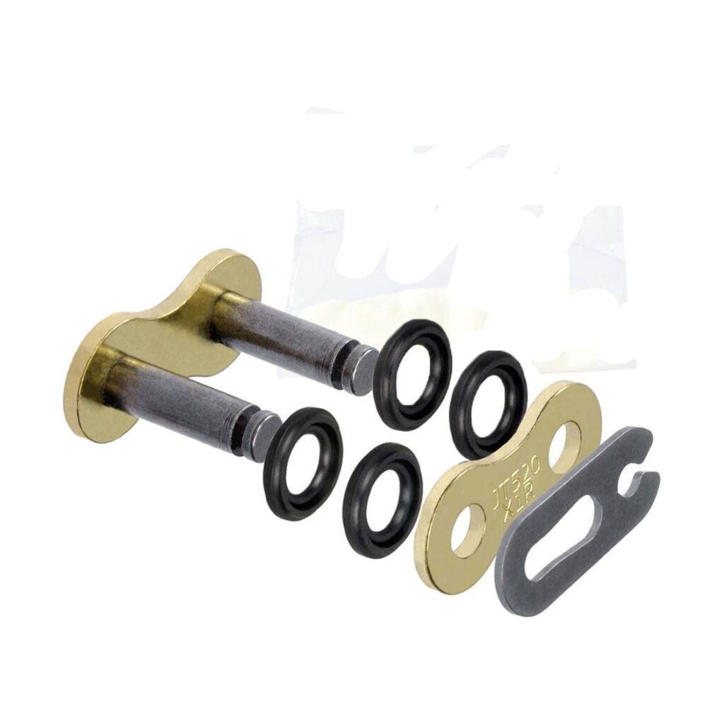 428HRO Gold/Black O-Ring Chain Clip Link JT