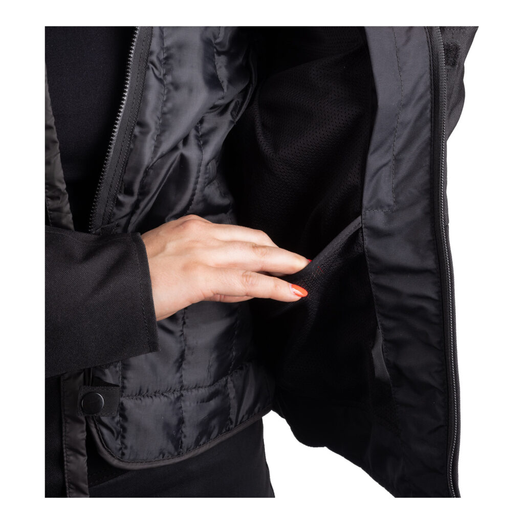 Oxford Valencia 3.0 Waterproof Dry2Dry Women's Textile Road Jacket - Black
