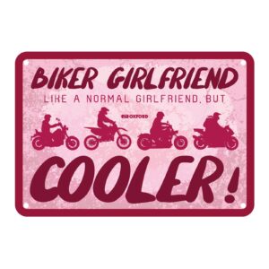 Oxford Garage Metal Sign: "Biker Girlfriend Cooler" - Image 1
