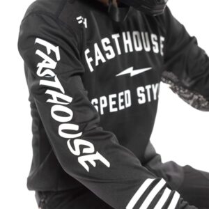 Fasthouse Grindhouse Grit Motocross Jersey Youth Black - Image 4