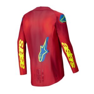 Alpinestars Supertech Maker Motocross Jersey Bright Red/Yellow Fluoro - Image 2