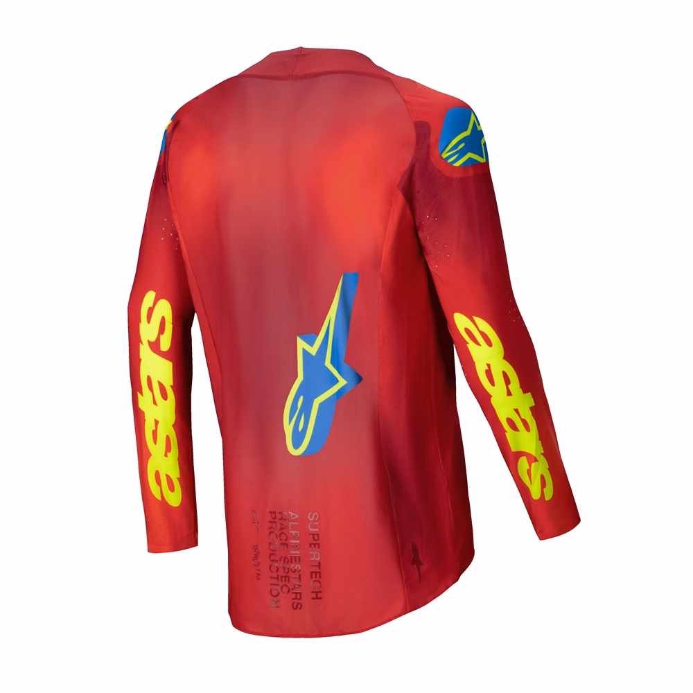 Alpinestars Supertech Maker Motocross Jersey Bright Red/Yellow Fluoro