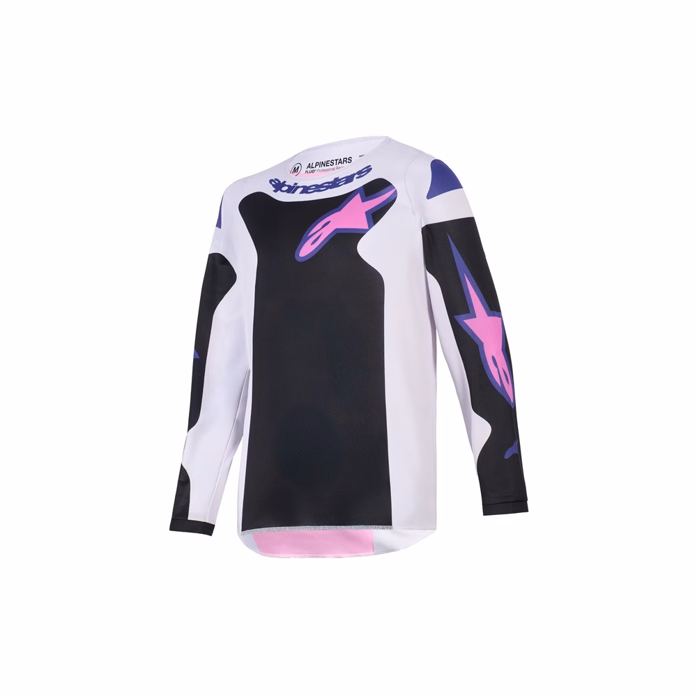 Alpinestars Fluid Grid Motocross Jersey Youth Black/Light Gray/Purple