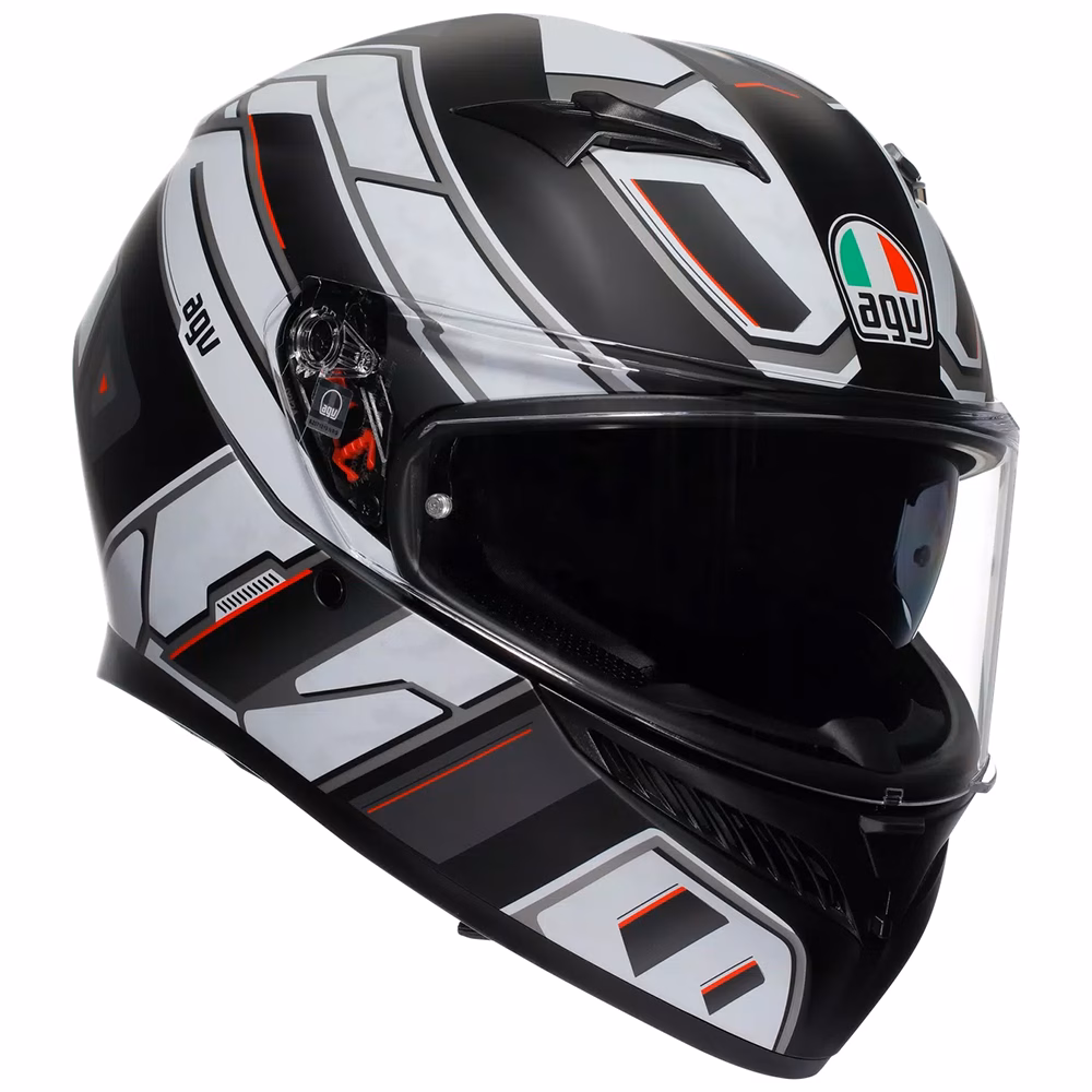AGV K3 Rivia Road Helmet Matte Black/White