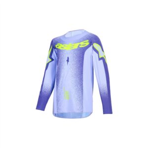 Alpinestars Supertech Scenz Motocross Jersey Youth Purple/Yellow Fluoro - Image 1