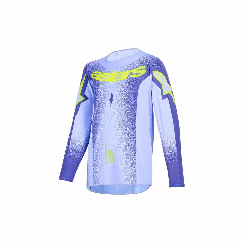 Alpinestars Supertech Scenz Motocross Jersey Youth Purple/Yellow Fluoro
