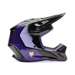 Fox V3 Drip Motocross Helmet Black/Purple - Image 1