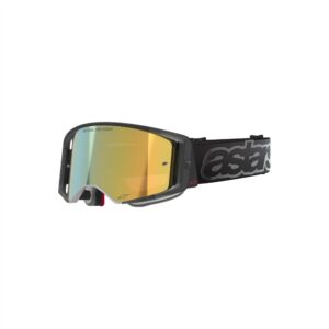 Alpinestars Supertech Vision Vista Motocross Goggles Black - Mirror Gold Lens - Image 1