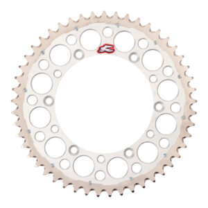 Renthal Sprocket Twinring Silver 48T Bi-Metal Grooved - Image 1