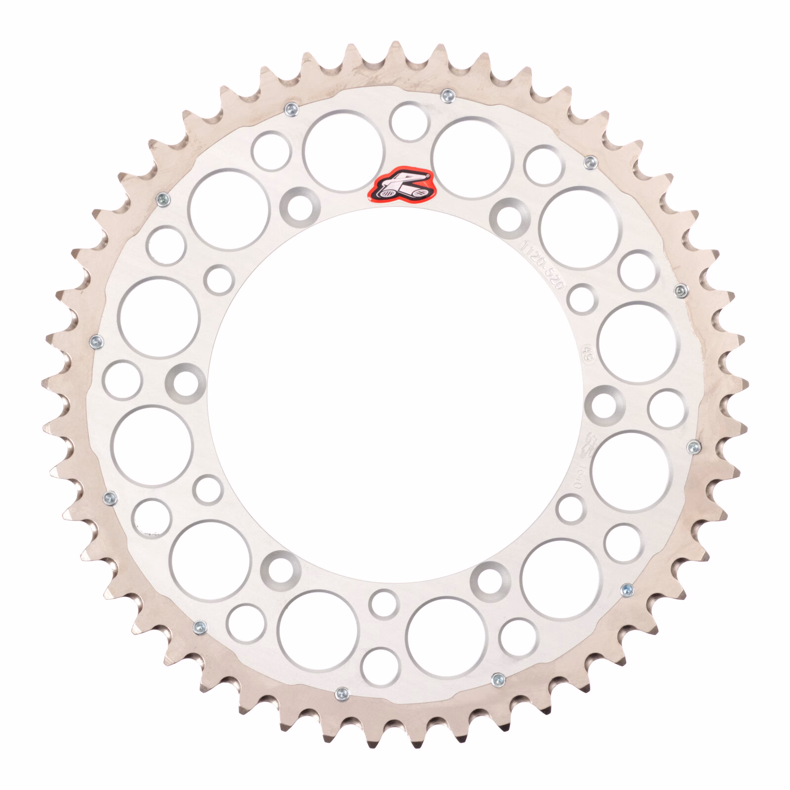 Renthal Sprocket Twinring Silver 48T Bi-Metal Grooved - Image 1