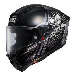 Shoei X-SPR Pro Cross Logo TC-5 Road Helmet Black / White - Image 1