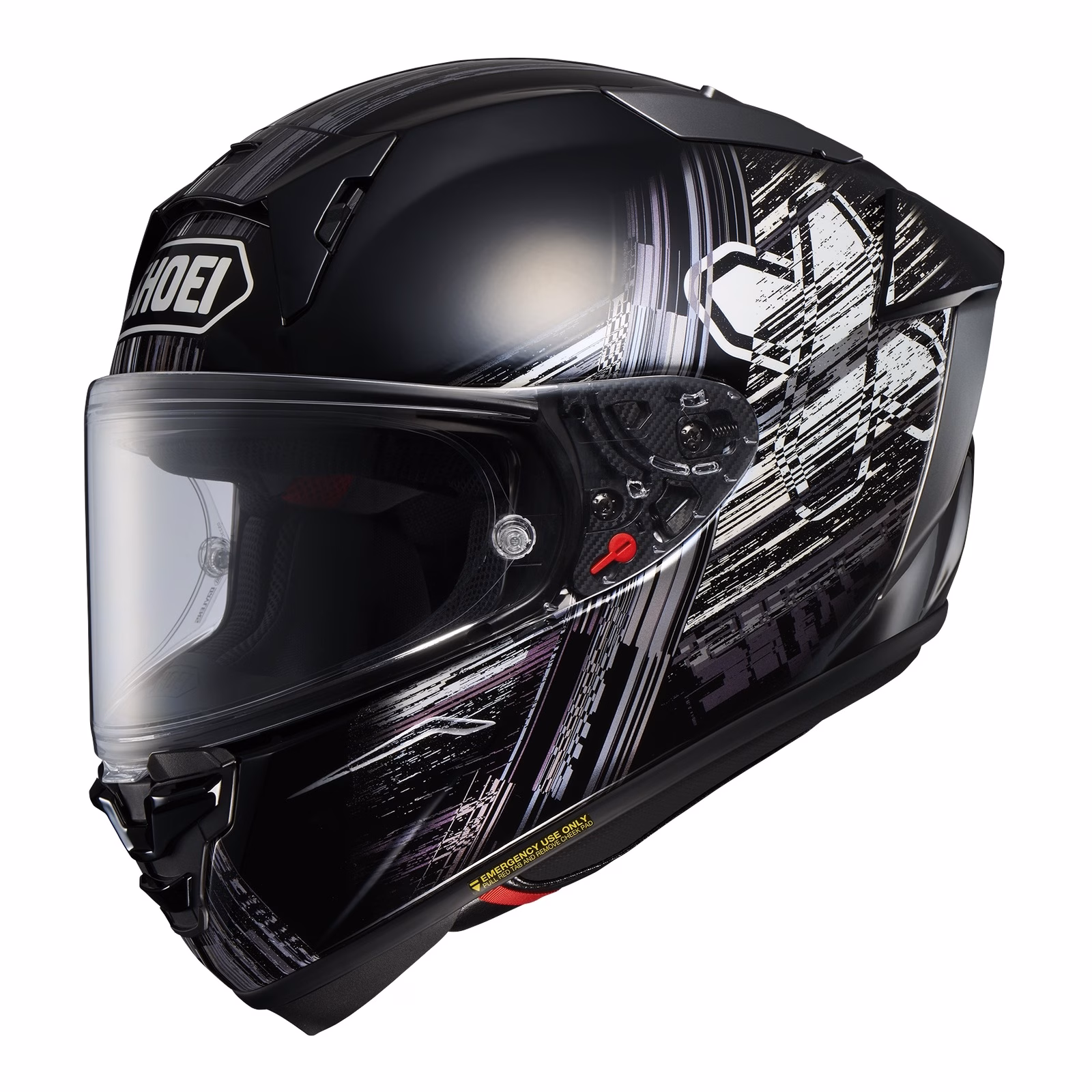 Shoei X-SPR Pro Cross Logo TC-5 Road Helmet Black / White - Image 1