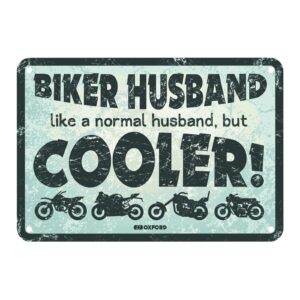 Oxford Garage Metal Sign: "Biker Husband Cooler" - Image 1