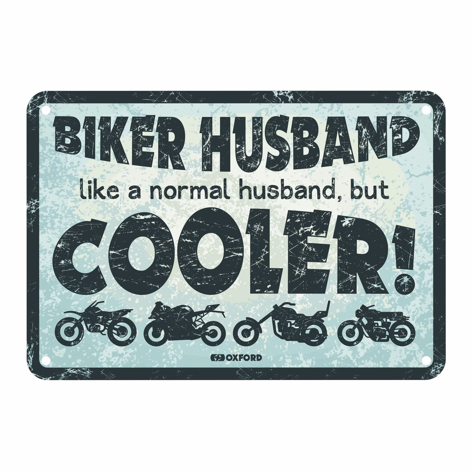 Oxford Garage Metal Sign: "Biker Husband Cooler" - Image 1