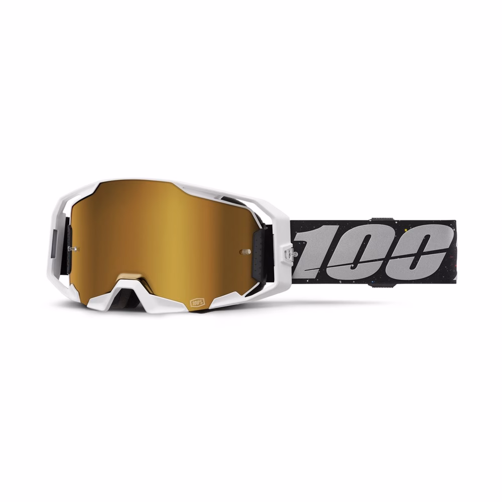 100% ARmatic RapidRacer Motocross Goggles - Mirror True Gold Lens