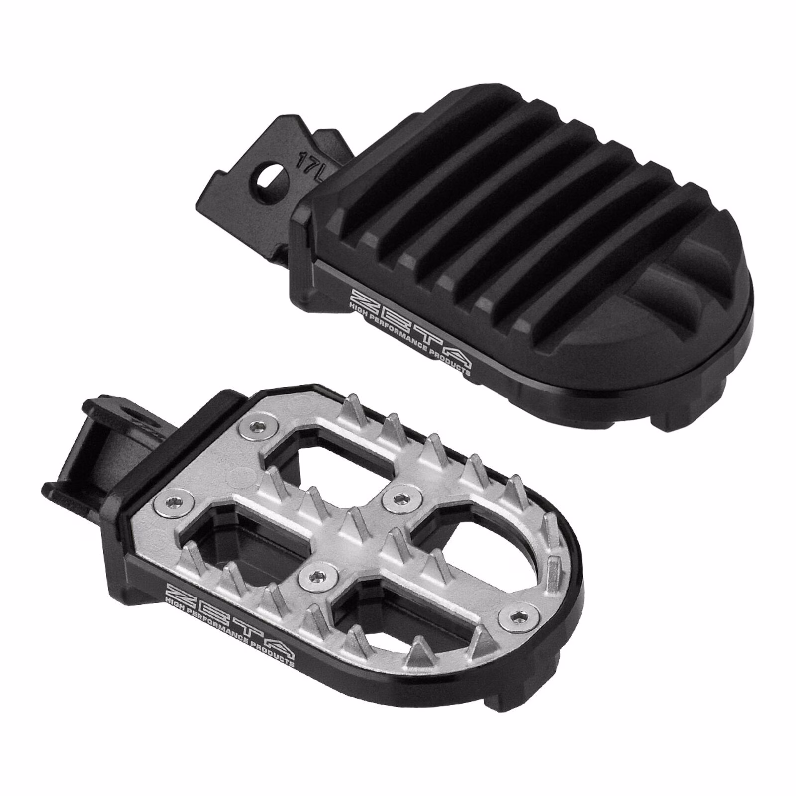 Zeta Adventure Foot Pegs V-Strom – Black - Image 1