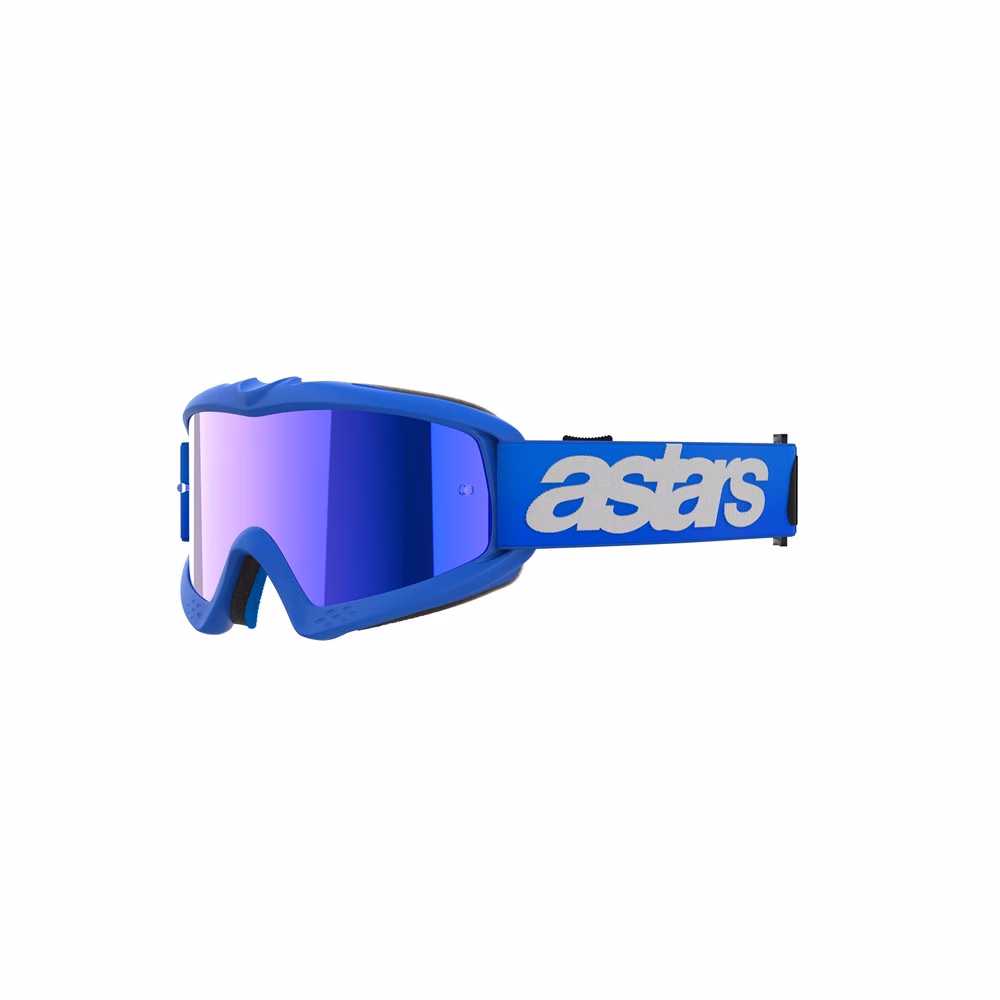 Alpinestars Vision Youth Blaze Motocross Goggle Blue - Mirror Blue Lens