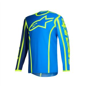 Alpinestars Fluid Apex Motocross Jersey Blue/Yellow Fluoro - Image 1
