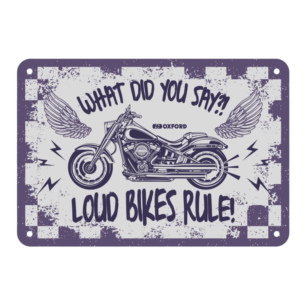 Oxford Garage Metal Sign: "What Did You Say"