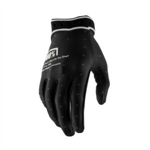 100% Ridefit Motocross Gloves Black - Image 1