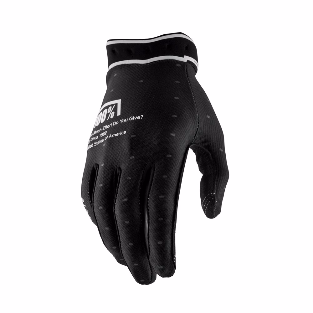 100% Ridefit Motocross Gloves Black