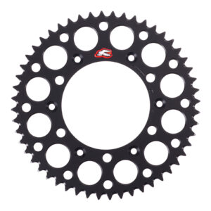 Renthal Sprocket Rear Black 52T Alloy 7075 T6 Grooved - Image 1