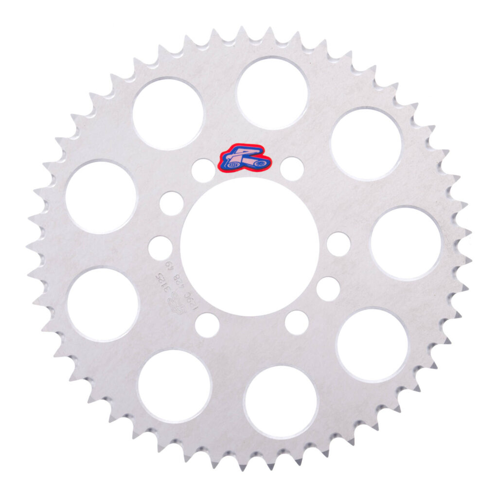 Renthal Sprocket Rear Silver 49T Alloy 7075 T6 Grooved Yamaha