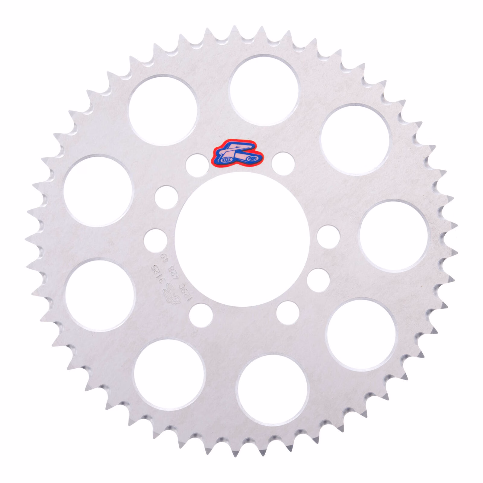 Renthal Sprocket Rear Silver 49T Alloy 7075 T6 Grooved Yamaha - Image 1