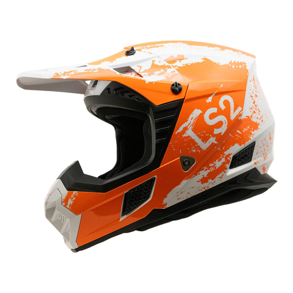 LS2 MX706J Coz Hyde Motocross Helmet Youth Orange / White