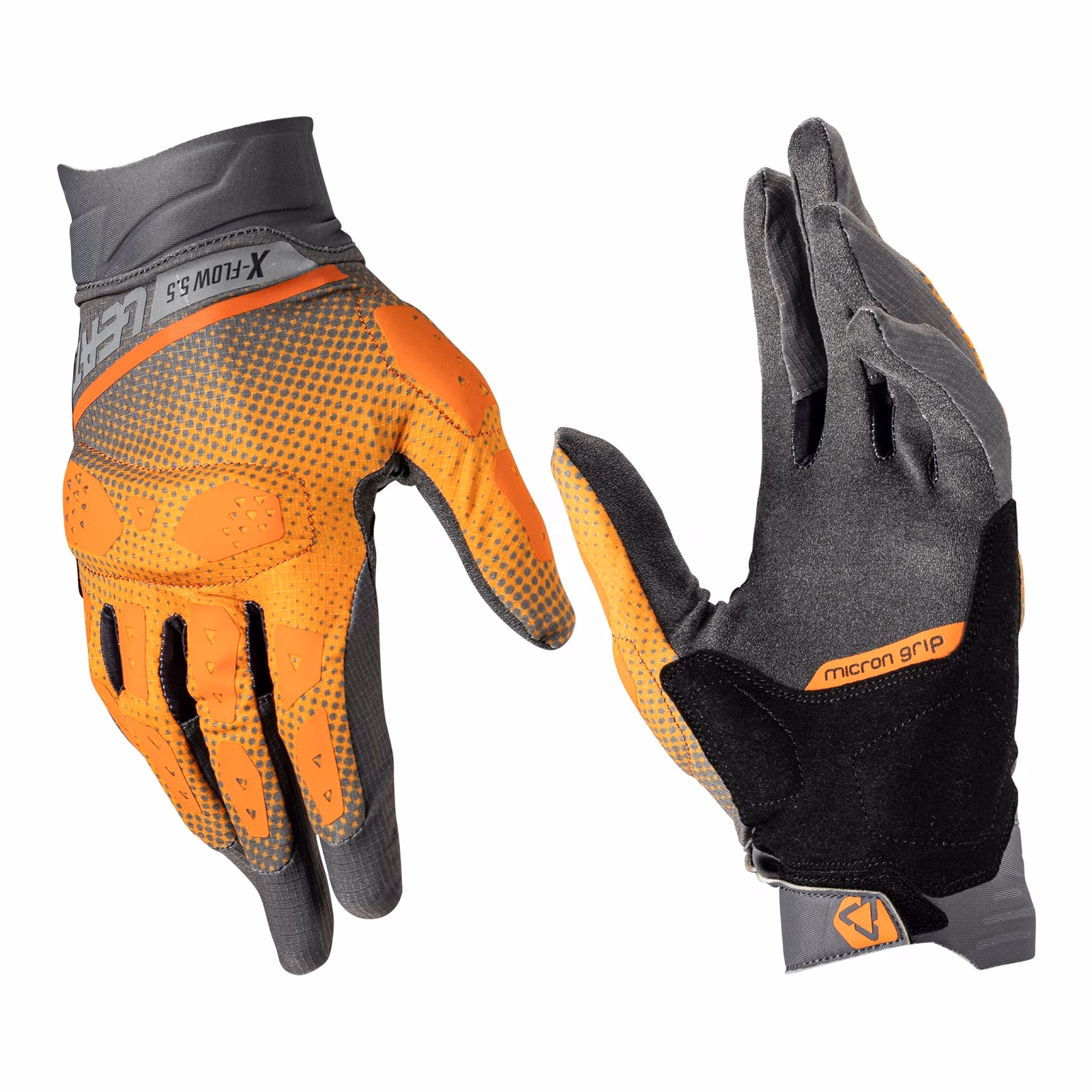 Leatt 5.5 ADV X-Flow Adventure Gloves Orange - Image 1