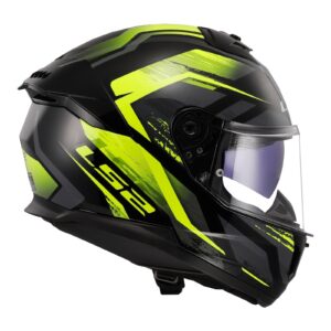 LS2 FF808 Stream II Fury Road Helmet Black / Hi-Viz Yellow - Image 5