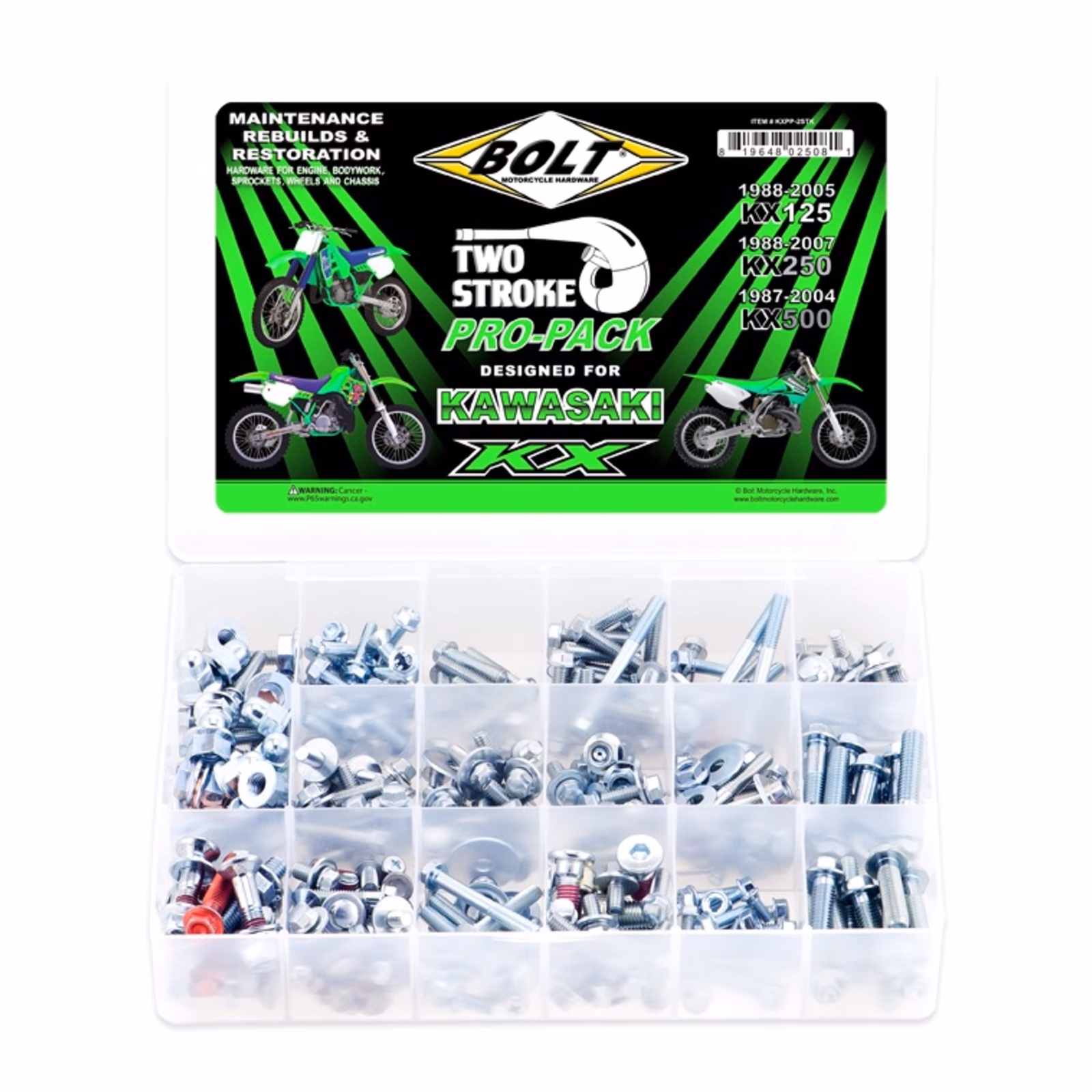Bolt 2-Stroke Pro Pack for Kawasaki KX88–’05 KX125 / KX250, ’87–’04 KX500 - Image 1