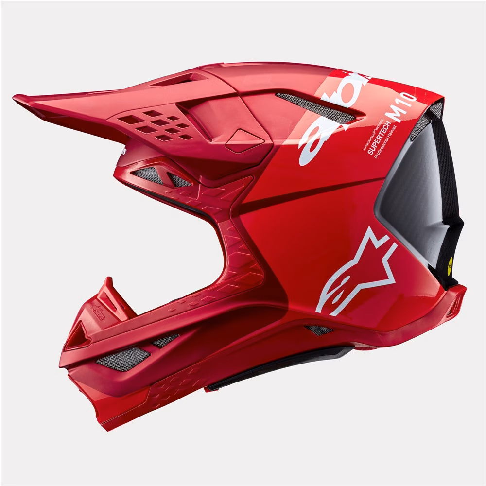Alpinestars Supertech S-M10 Motocross Helmet Flood Red Fluoro/Red Matte/Gloss