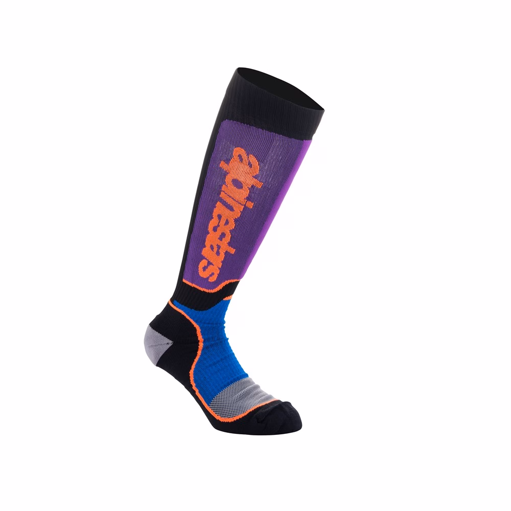 Alpinestars MX Plus Socks Black/Royal Blue/Purple