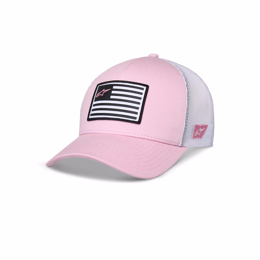 Alpinestars Flag Snapback Hat Pink/White
