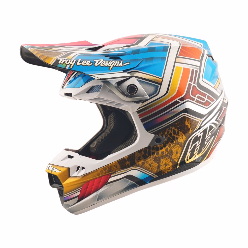 Troy Lee Designs SE5 Carbon Lowrider Motocross Helmet Silver