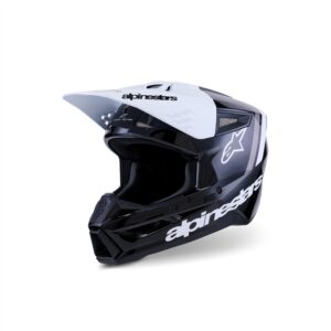 Alpinestars S-M3 Radium Motocross Helmet Black/White/Gray Gloss - Image 1