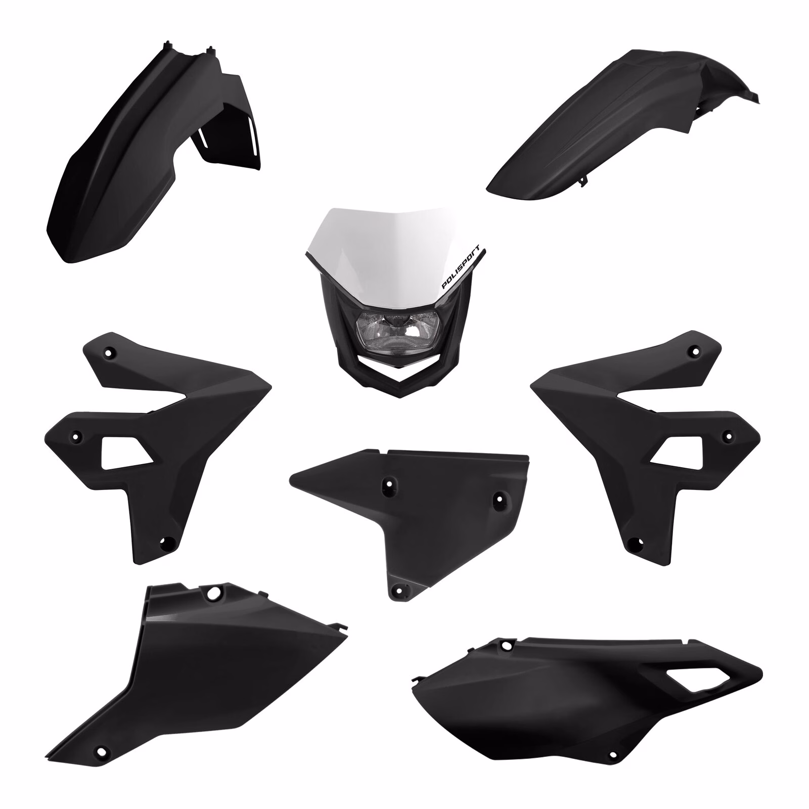 Polisport Restyling Kit with Headlight Suzuki DR-Z400 '00-'24 - Black - Image 1