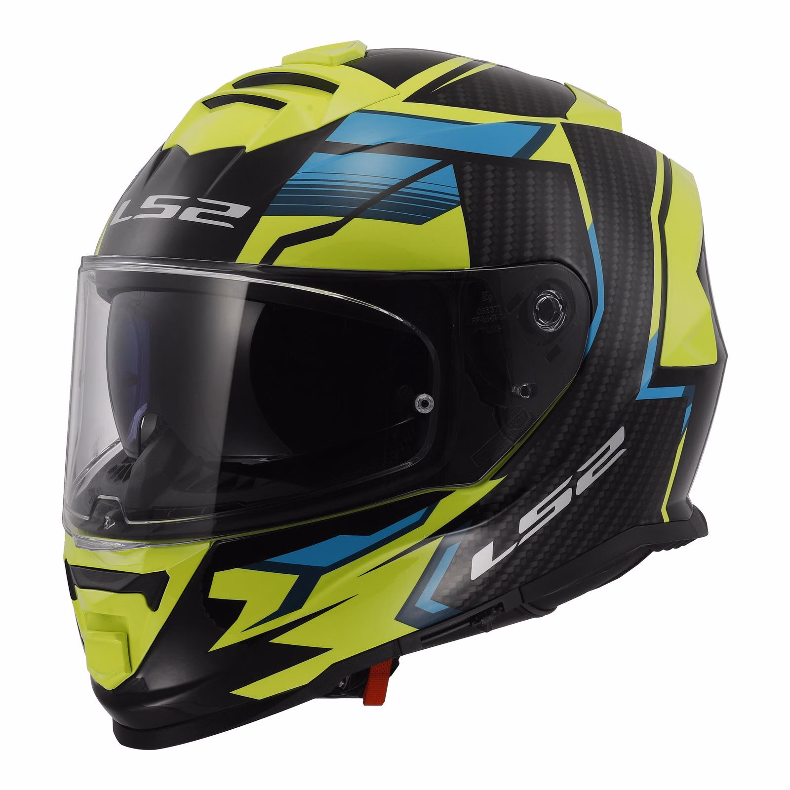 LS2 FF800 Storm II - Tracker Road Helmet Black / High Visibility Yellow - Image 3