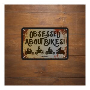 Oxford Garage Metal Sign: "Obsessed About Bikers" - Image 2