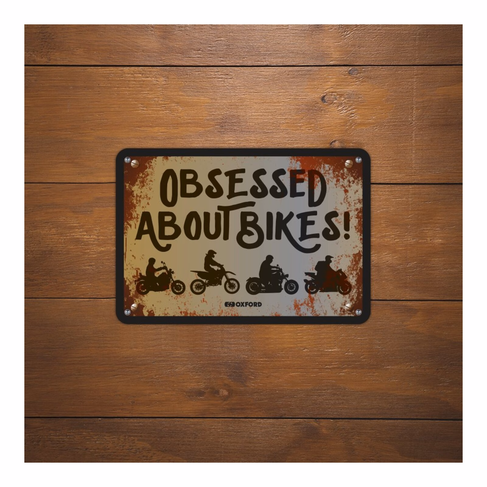 Oxford Garage Metal Sign: "Obsessed About Bikers" - Image 2