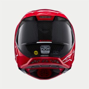 Alpinestars Supertech S-M10 Motocross Helmet Flood Red Fluoro/Red Matte/Gloss - Image 5