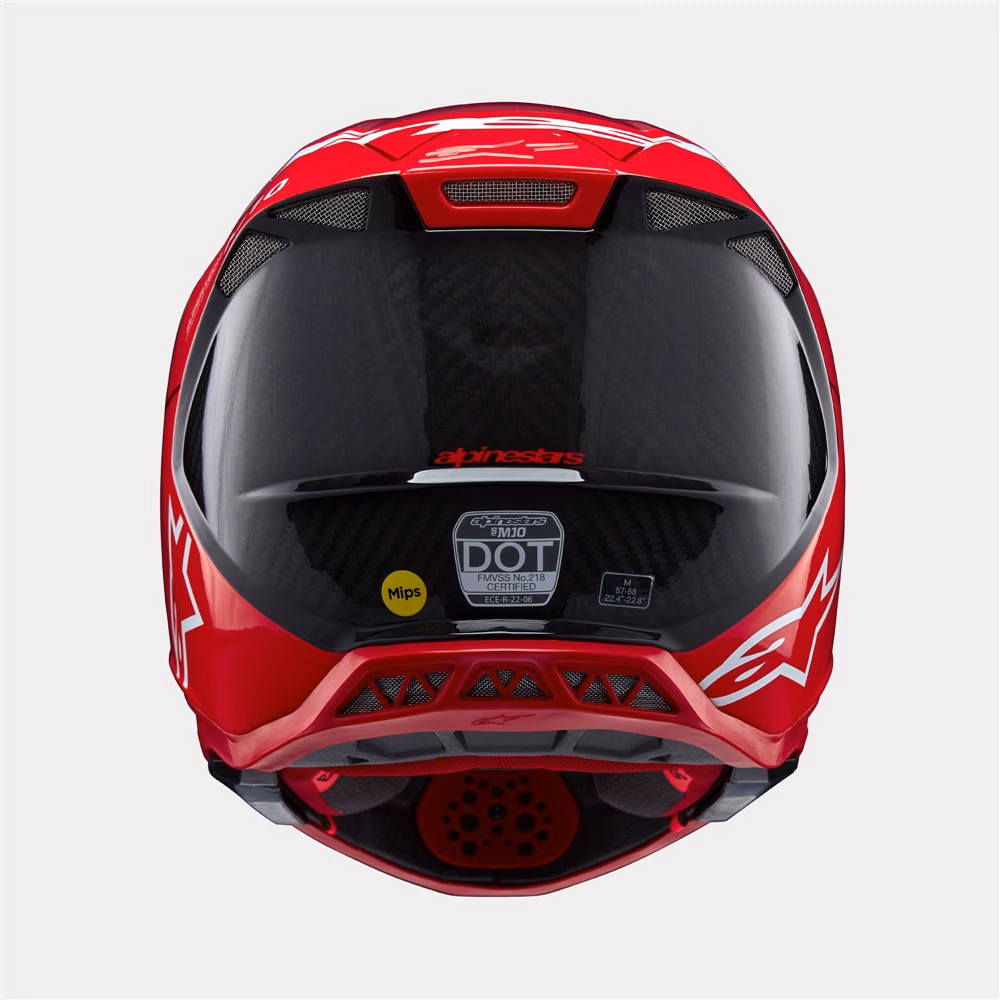Alpinestars Supertech S-M10 Motocross Helmet Flood Red Fluoro/Red Matte/Gloss