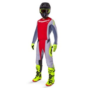 Alpinestars Techstar Melt Motocross Jersey Bright Red/Grey - Image 4