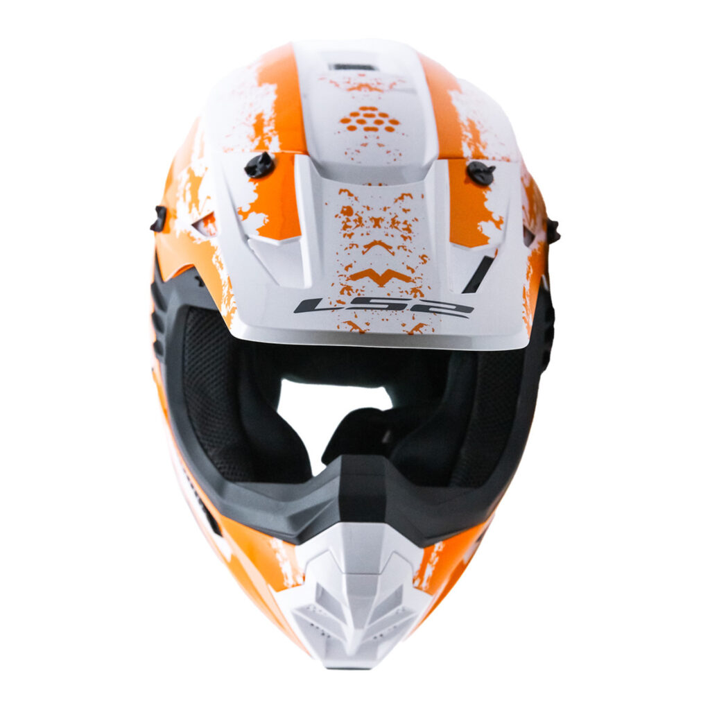 LS2 MX706J Coz Hyde Motocross Helmet Youth Orange / White